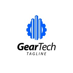 GEAR INDUSTRY LOGO TEMPLATE DESIGN