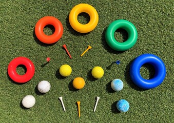 Naklejka premium Golf y diversión