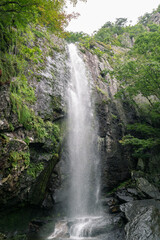 Beautiful view of Daehye waterfall, located on Geumosan Mountain, Gumi city, South Korea
