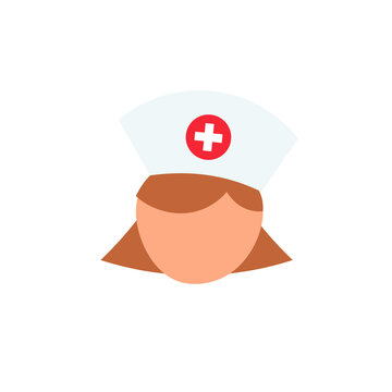 Nurse simple icon. Clipart image isolated on white background