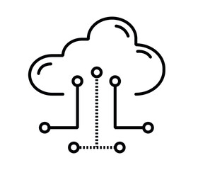 industry concept. cloud and innovation. flat modern icon

