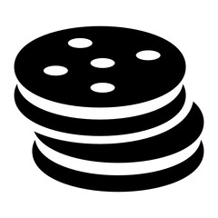 
Biscuits icon style, vector of bakery item 
