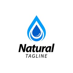 drop water natural logo template design