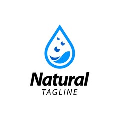 drop water natural logo template design