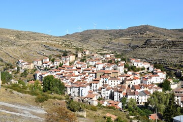 Fototapeta na wymiar View of the town of Munilla.