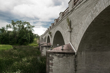 Naklejka premium bridge over the river
