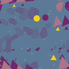 Abstract Figures Seamless Pattern - Repeating ornament for textile, wraping paper, fashion etc.