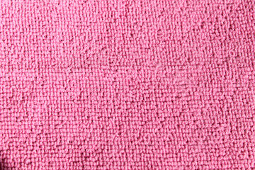 Pink microfiber napkin. Red cloth for the kitchen.