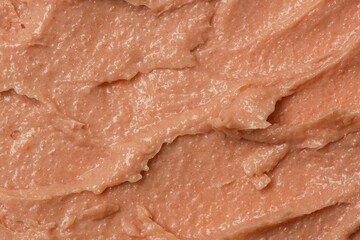 Brown natural cosmetic face mud, textured background. Red clay face mask, close up