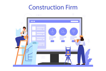 Foreman online service or platform. Main engineer leading at construction