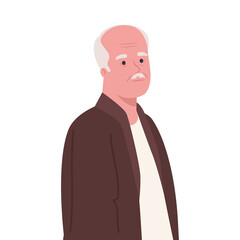 cute old man on white background vector illustration design