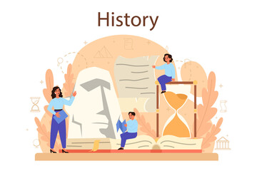 History concept. History school subject. Idea of science