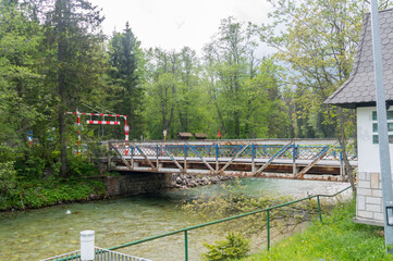 Border bridge between Poland and Slovakia in Lysa Polana. © Robson90