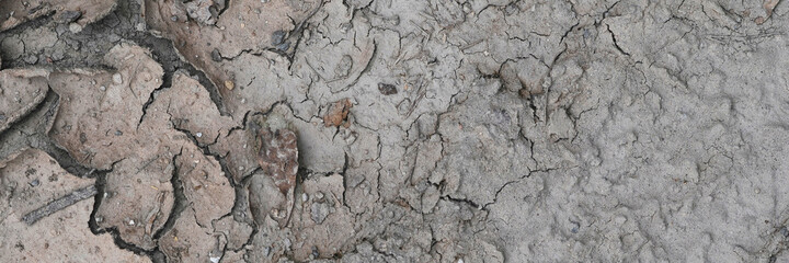 Surface Dried and Cracked background. Global warming no water.