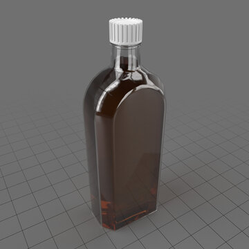 Glass liquor bottle