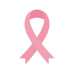breast cancer ribbon flat style icon vector design
