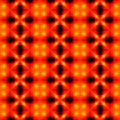 mosaic kaleidoscope jewel seamless pattern texture background - color vibrant red orange yellow black