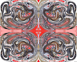 Layer abstraction using shape and color distortion.