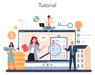 Qualified real estate agent or realtor online service or platform