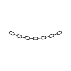 Chain vector icon. Isolated on white background.