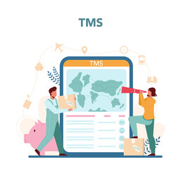 Logistic and delivery service online service or platform. Idea