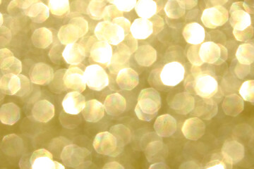 Bokeh lights. Abstract magical golden blurred background. Celebration, Christmas concept.