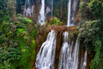 Thi lo su waterfall or tee lor su, Umphang, Tak province, Thailand. This waterfall is one of the most famous waterfalls in Thailand.