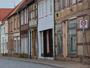 Alte Häuser in der Stadt Lenzen (Elbe)