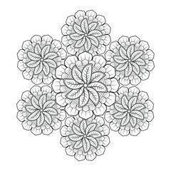 beautiful floral flower in line style for art projects. It is also useful for social media post, printing need, pillow, pattern ideas and so on 
