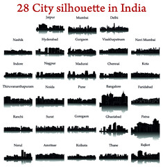 Set of 28 City in India ( Mumbai, Jaipur, Delhi, Indore, Pune, Gurgaon, Nagpur, Noida, Kolkata, Surat, Nerul, Thane, Rajkot, Faridabad, Goregaon, Ghaziabad, Amritsar, Chennai, Kota, Hyderabad, Patna )