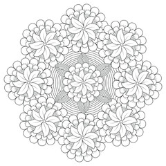 beautiful floral flower in line style for art projects. It is also useful for social media post, printing need, pillow, pattern ideas and so on 
