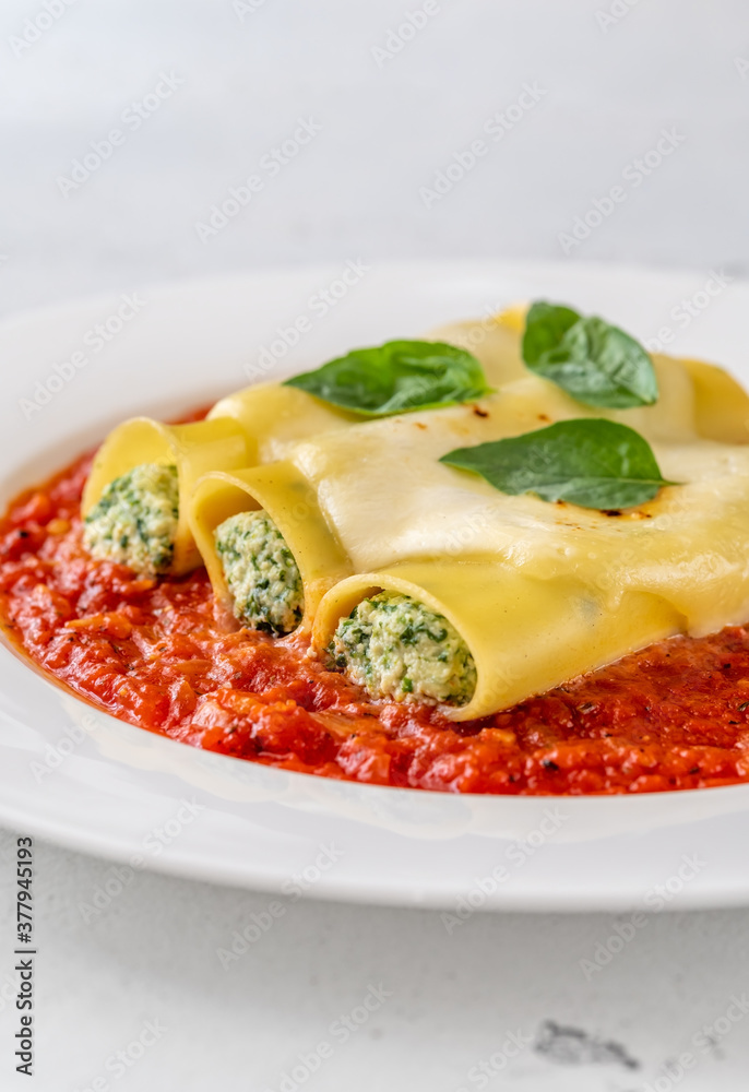 Canvas Prints Spinach and Ricotta Cannelloni