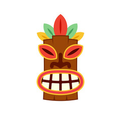 Tiki hawaiian mask icon. Clipart image isolated on white background.