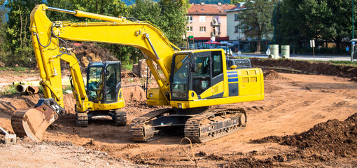 Working machines, reconstruction of roads due to better and faster transport. Excavation of old pipes and installation of a new water supply network