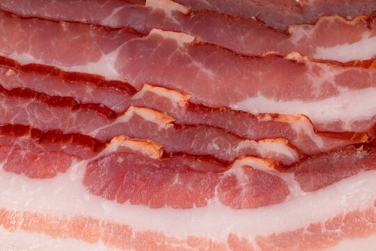 slices of fresh backon background