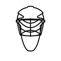 Fototapeta na wymiar Goalie mask outline icon. Clipart image isolated on white background.