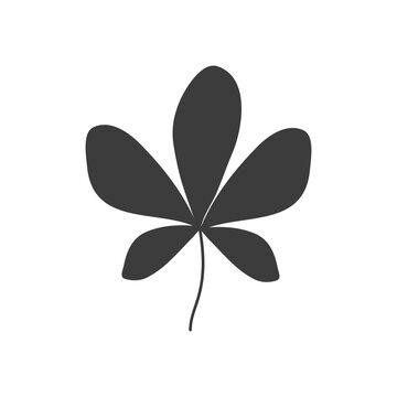 sweet gum leaf icon, silhouette style