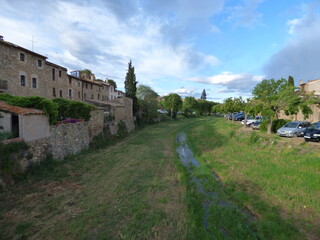 Fototapeta na wymiar Medieval village in Girona. Catalonia,Spain