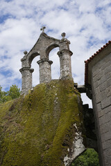 Fototapeta na wymiar San Pedro de Rocas Monastery, a historical landmark of El Camino de Santiago in Spain