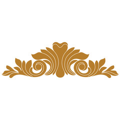 Golden vintage baroque ornament, corner. Retro pattern antique style acanthus. Decorative design element filigree calligraphy vector. - stock vector	
