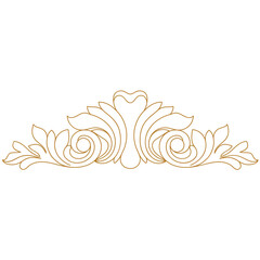 Golden vintage baroque ornament, corner. Retro pattern antique style acanthus. Decorative design element filigree calligraphy vector. - stock vector	

