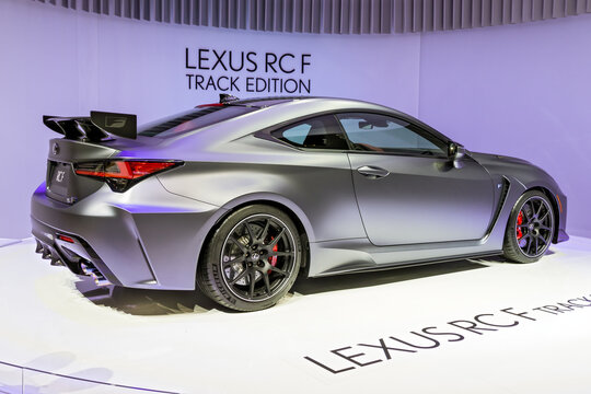 Lexus RC F Track Edition car revealed at the 89th Geneva International Motor Show. Geneva, Switzerland - March 5, 2019.
