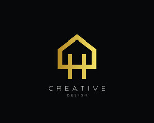 Minimal Lineart Logo of House | Real Estate Logo