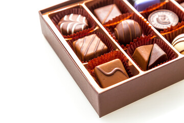 Brown Box of Chocolate with Assorted Chocolates