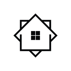Home icon.  Home icon vector. Blockhouse logo design.  Home icon simple sign