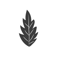 Fototapeta na wymiar suman leaf icon, silhouette style