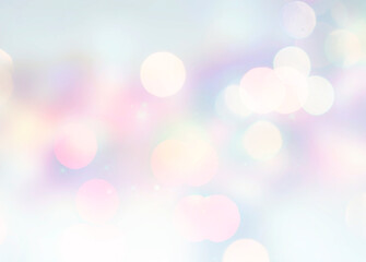Obraz premium Light blurred bokeh defocused background,white backdrop..Winter illustration.Christmas texture.