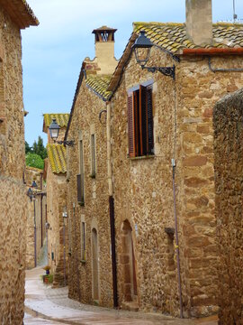 Medieval Village in Girona. Catalonia,Spain