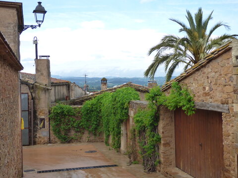 Medieval Village in Girona. Catalonia,Spain