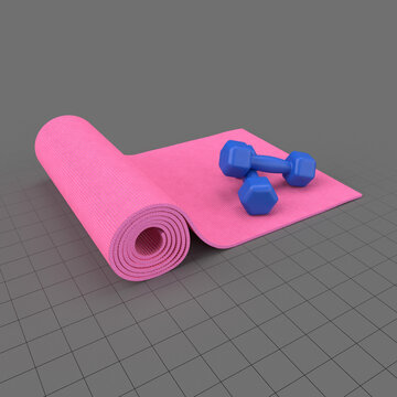 Yoga mat with weights